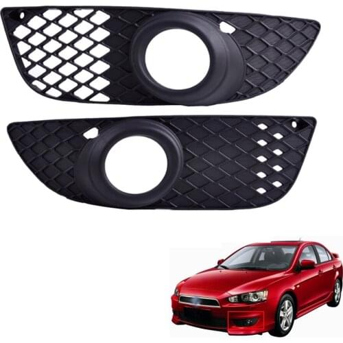 Black FogLight Grille Cover for Mitsubishi Lancer 08-12 Pair 8321A Wagon