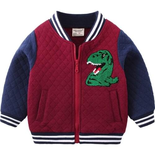 2020 Casual Kids Baseball Jacket Cotton 2-6Year Cartoon Zipper Boys Clothes Letter Full Sleeve Boys Coat Print Autumn Winter