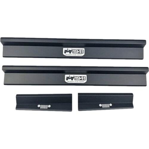 Door Sills Car Pedal Scuff Plate Entry Guards-Black for Jeep Wrangler JK 4 Door 2007-2018 4Door Accessories