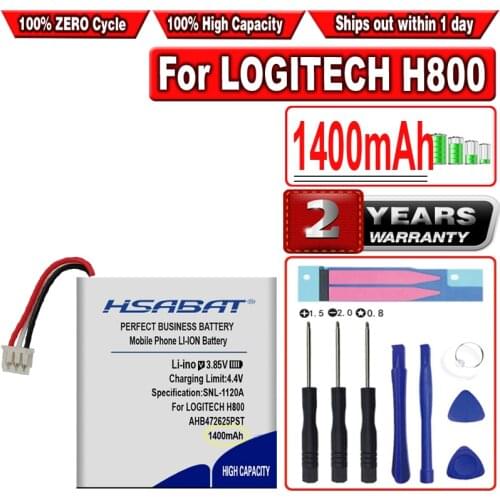 HSABAT 1300mAh 533-000067 AHB472625PST 981-000337 for LOGITECH H800 LOGITECHH800 Earphone Headphone Rechargeable Battery