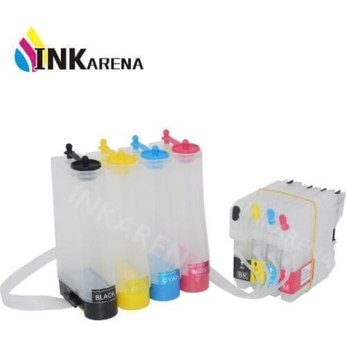 INKARENA LC 65 11 16 38 61 67 980 990 1100 Continuous Ink Supply System CISS for Brother MFC-J950DN J950DWN 990CW 5490CN Printer