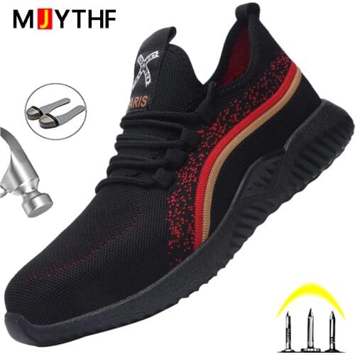 Dropshipping Safety Shoes Men Lightweight Work Shoes Puncture-Proof Safety Boots Men Work Sneakers Male Zapatos De Seguridad