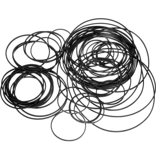 Mayitr 60+pcs Universal 40-130mm Mix Cassette Tape Machine Square Belt New Assorted Common Belt for Repair Accessories