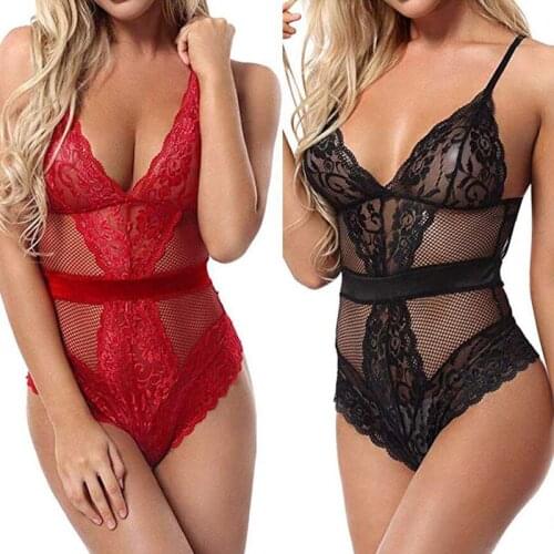 Top Fashion New Lace Mesh Hollow Sexy Jumpsuit European And American Bodysiuts Manufacturers Direct Wholesale S M L XL XXL