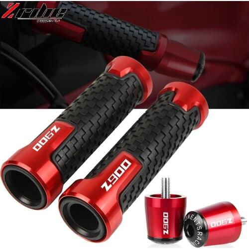 Motorcycle Accessories 7/8" Handle Grip Handlebar Grips End Cover Cap For Kawasaki Z800 Z750 Z1000 Z400 2018-2021 With Z900 Logo
