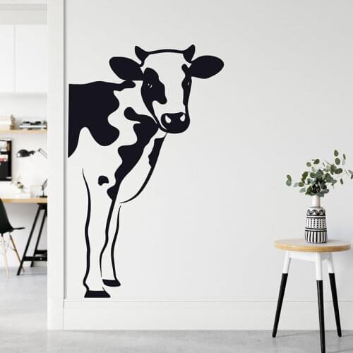 Animal Cow Wall Decor For Kitchen Vinyl Home Decor Farmhouse Dairy Sticker Removable Interior Decoration Mural Wallpaper 4723