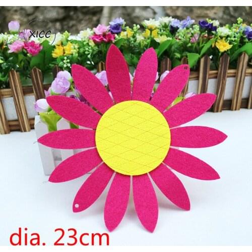 Sun Flower Non-woven Polyester Wool Felt Pad Fabric Wall Sticker School Classroom Home Kid Handmade Gift Doll House Hanging Work