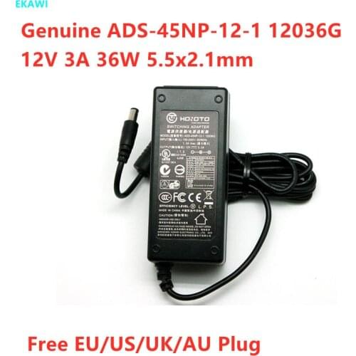 Genuine HOIOTO ADS-45NP-12-1 12036G 12V 3A 36W AC Adapter For Hikvision Dahua POE Monitoring Video Recorder Power Supply Charger