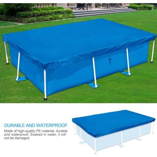450*220CM Swimming Pool Cover Tarpaulin Rectangular Solar Summer Outdoor Garden Waterproof Pool Tub Dust Cloth Protrector
