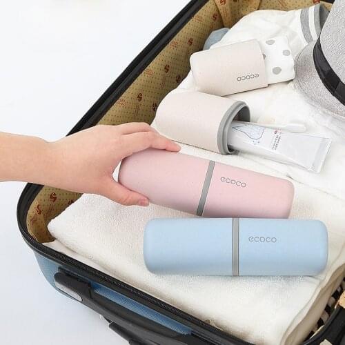 Portable Travel Toothbrush Toothpaste Holder Plastic Double Washing Cup High Capacity For Towel 2019 New Travel Storage Box Case