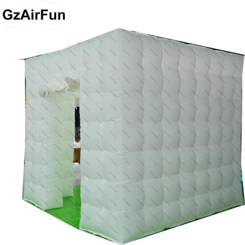 Portable colorful LED lighting cube inflatable photo booth on sale from China inflatable factory