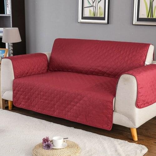 Drop Shipping Solid color sofa Cover Washable Removable Towel Armrest couch Covers Slipcovers couch Dog Pets 1/2/3 Seater