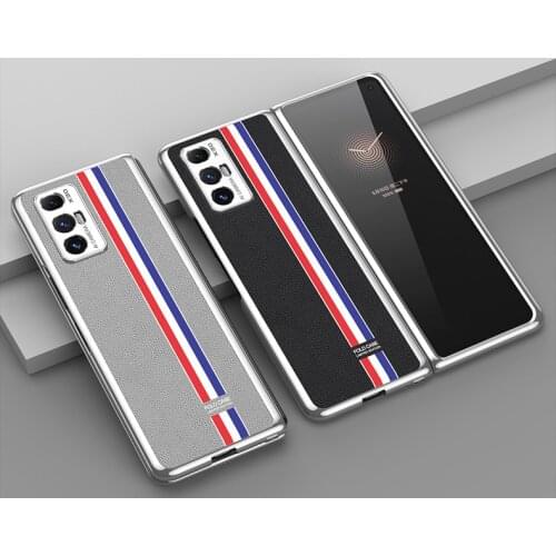 Luxury Leather Case for Xiaomi Mi Mix Fold Cover All-inclusive Shockproof Shell with Front Tempered Glass for Mi Mix Fold Case