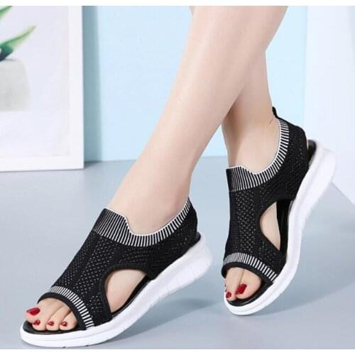 Womens Sandals Female Summer Open Toe Casual Flat Platform Walking Sandals Comformtable Wedges Chaussure Femme Gladiator Shoes
