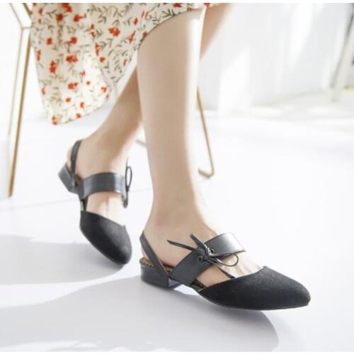 Big Size 11 12 13 14 high heels sandals women shoes woman summer ladies Pointed Package toes Shallow mouth Thick with sandals