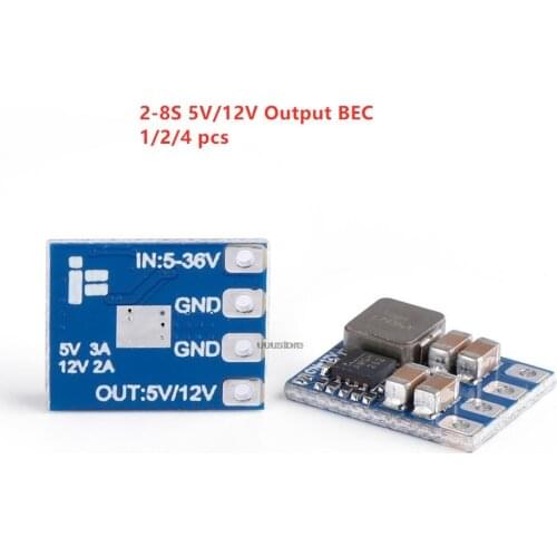 1/2/4pcs iFlight Mirco 2-8S BEC 5V/12V Output/Step-down Regulator Module for RC FPV Racing Drone PS Matek Systems Micro BEC