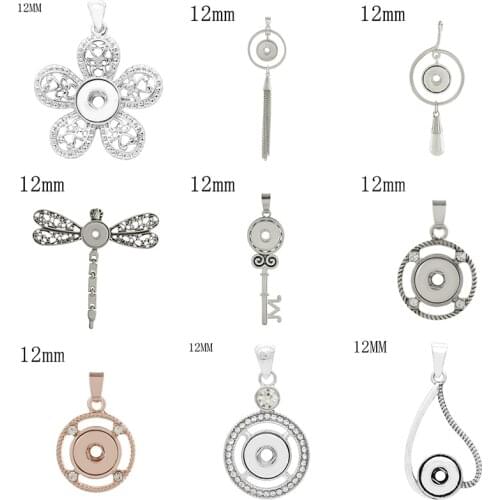 12mm Snap Button Pendants DIY Jewelry (No chain) KD3202