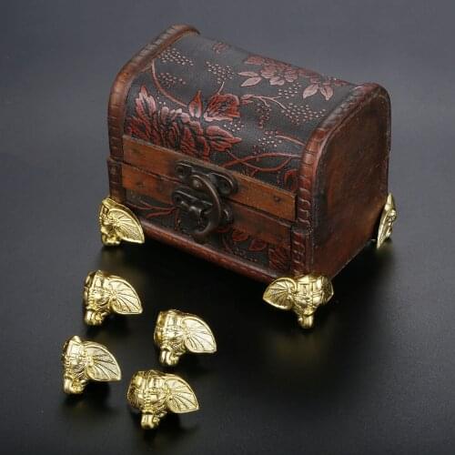 16Pcs 28*23mm Plastic Elephant Head Jewelry Chest Box Wooden Case Corner Decorative Protectors Feet Leg Table Corner Brackets