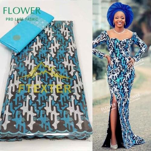 2.5+2.5 Yards Shiny Bazin Riche Fabric For Indian French Women Wedding Sequined Net Tulle Lace With Embroidered Latest Net Laces