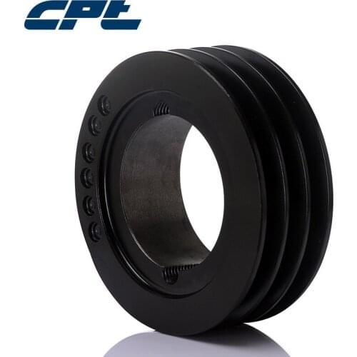 CPT SPZ 3 groove pulley wheel cast iron, 169mm outside diameter, match 2012 taper bush, run with Z belt