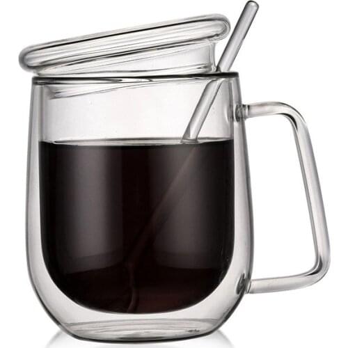 300ml High Borosilicate Insulation Double Glazing Glass Fashion Heat-resistant Tea Cups Coffee Milk Drink Cup