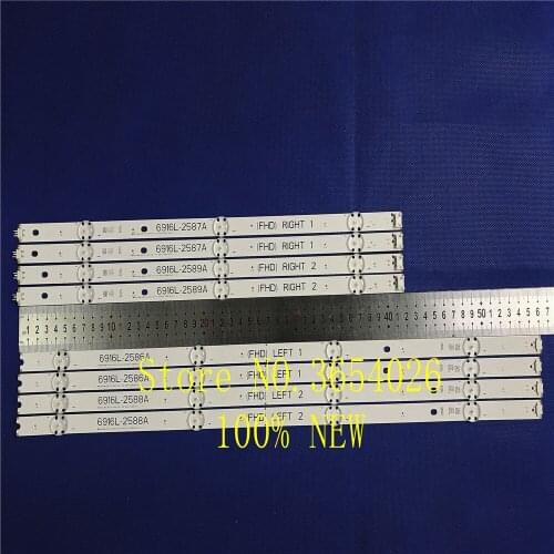 8 PCS/set LED backlight strip bar for 6916L-2586A 6916L-2587A 6916L-2588A 6916L-2589A LC490DUE FJ M1 49LH604V original