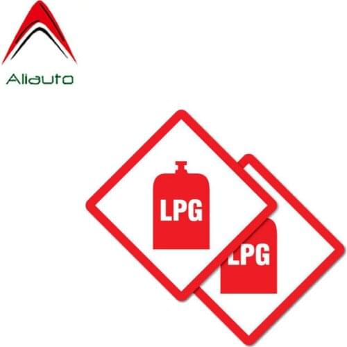 Aliauto 2 X Warning Car Sticker Creative LPG Danger Decal Accessories PVC for Rav4 Lada Niva Toyota Vw Renault Clio Saab,7cm*7cm