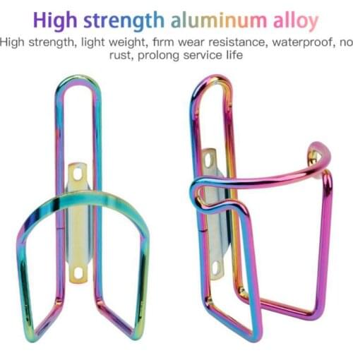 Aluminum Alloy Bicycle Bottle Holder Rainbow Color Pink Kettle Bottle Rack Mtb Bike Bottle Holder Water Bottle Rack
