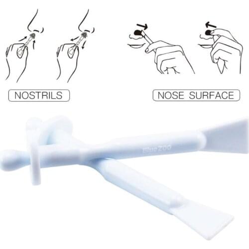 Y98B 10Pcs/Set 2 In 1Nasal Hair Remover Cleaning Plastic Nose Wax Applicator Sticks Professional Effective Safe Beauty Tools
