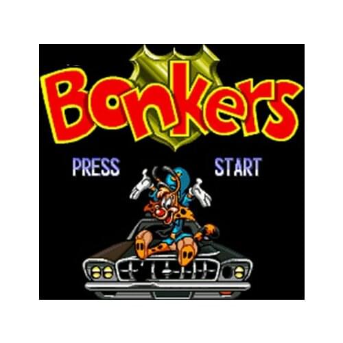 Bonkers 16 bit Big Gray Game Card For USA NTSC Game Player
