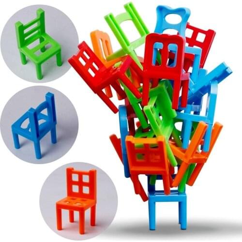 Childrens Mini Stacking Chair DIY Balance Chair Building Block Stacking Set Parent-child Gathering Puzzle Board Game Toy