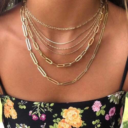 New arrived hip hop long chain square link chain iced out bling micro pave cz women Modern Cable Chain Necklace choker jewelry