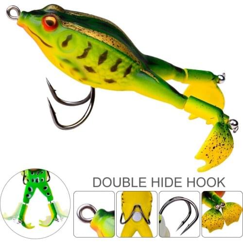Double Propellers Frog Wobbler Soft Bait Jigging Fishing Lure 9.5cm 13.5g Artificial Crankbait Topwater Fishing tackle