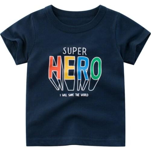 Boys T-shirts 2020 Summer Kids Letter T Shirts Cotton Top Tees Boys tshirt Costume Boys Clothes Children Clothing 2-9y