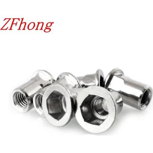 M3 M4 M5 M6 M8 stainless steel flat head hex rivet nut