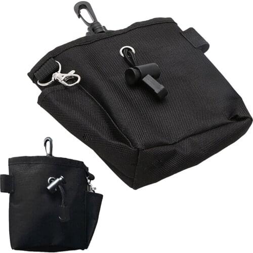 Mayitr Portable Pet Dog Puppy Training Treat Snack Black Bag Feed Bait Food Pouch Belt Bags