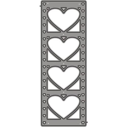 Metal Cutting Dies Heart-shaped Rectangle Stencils for DIY Scrapbooking Decorative Embossing DIY Paper Cards