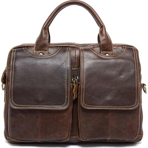 Mens Bag/briefcase Leather Office/laptop Bag For Mens Genuine Leather Bag Business Document Man Briefcase Handbag