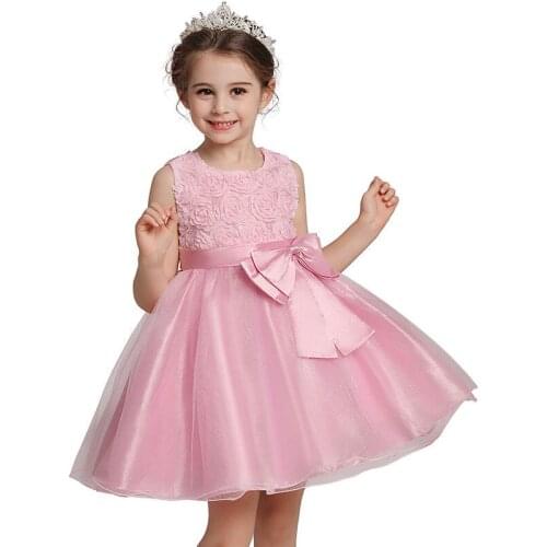 Embroidery Silk Princess Dress for Baby Girl Flower Elegant Girls Dresses Winter Party Christmas Halloween Kids Dresses