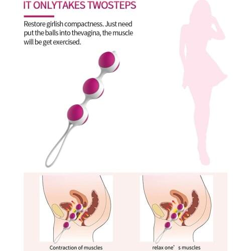 Vagina Balls Safe Silicone Smart Vibrator Kegel Ben Wa Ball Vaginal Muscle Tighten Exercise Machine Intimate Sex Toys for Women