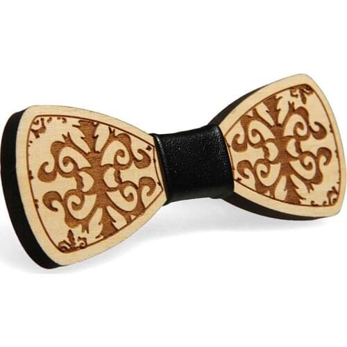 High Grade Fashion Wooden Bow Tie American Flag Creative Wooden Triangle Bow Bow Solid Wood 3D Pattern Wooden Bow Tie