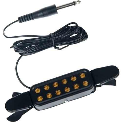 12 Hole Sound Pickup Acoustic Electric Transducer Microphone Wire Amplifier Speaker for Acoustic Guitar