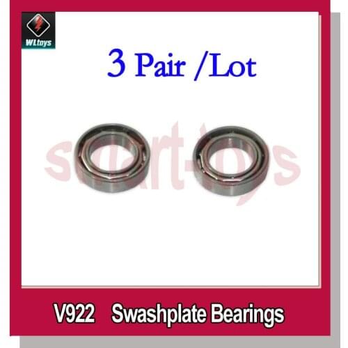 3Pair Hisky HCP100 / Wltoys V922-17 Swashplate Bearings for RC Helicopter Spare Parts
