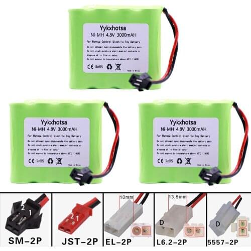 4.8V 3000mah NiMH Battery M model For Rc toys Cars Tanks Robots Boats Guns 4.8v Battery AA Battery Pack 3PCS SM/JST/EL-2P/Tamiya