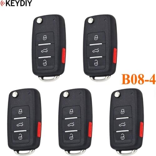 5 PCS/LOT, Original KEYDIY 3 Buttons B08-3+1 Universal Remote Control Key B-Series for KD900 KDX2,URG200 MINIKD