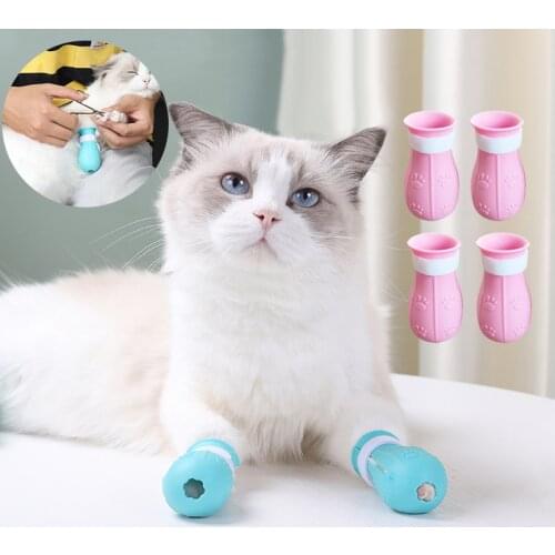 Anti-biting Cat Bath Foot Cover Adjustable Soft Silicone Protective Shoe Cover Cat Accessories Pet Grooming Cleaning Supplies