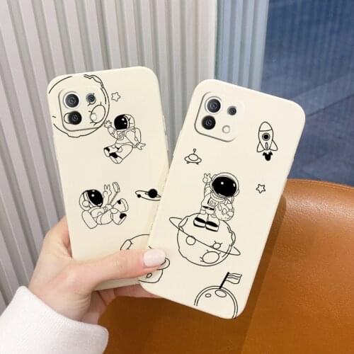 Lovely Cartoon Astronaut Pattern Phone Case For Xiaomi 10 10Pro 10Lite 10Ultra Xiaomi9 9Pro 9SE XiaomiCC9Pro Silicone Cover