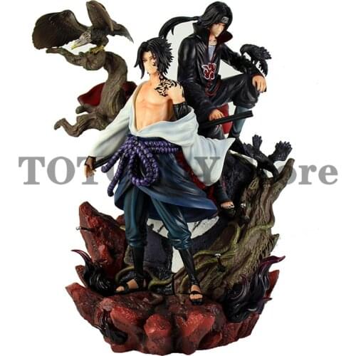 Naruto Figures Action Animal Uchiha Sasuke Itachi GK ABS 14 Inch Model Limited Statue Decoration Collectible Toys Gift Figma