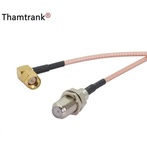 2PCS/LOT 3G Modem Extension Cable F Female to SMA Male Right Angle RG316 Pigtail Jumper RF Coaxial Cable 15cm 6" 1PCS/lot