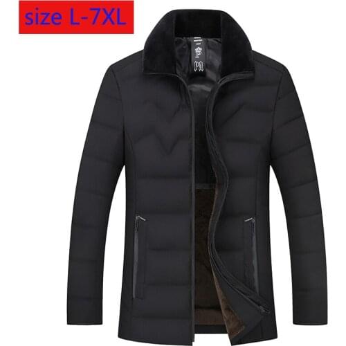 New Arrival Men Winter Plus Velvet Padded Jacket Super Larger Loose Fashion Casual Thick Plus Size L XL 2XL 3XL 4XL 5XL 6XL 7XL